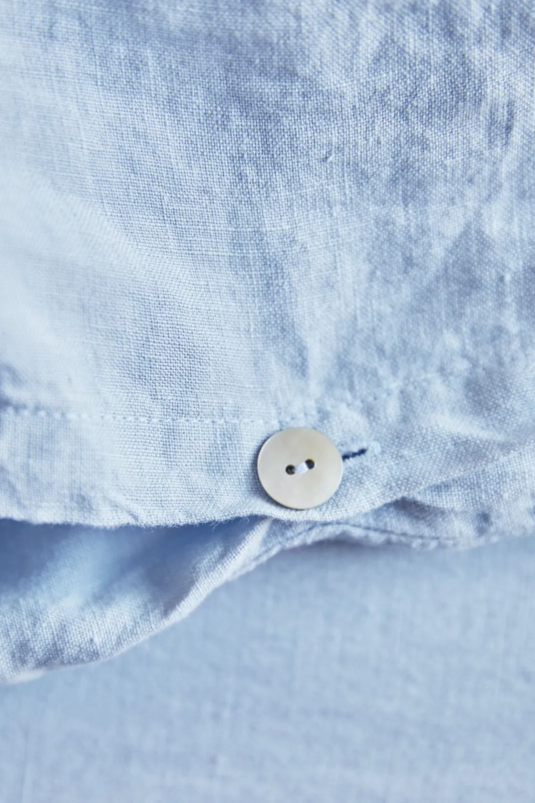 Outlet Washed linen duvet cover - sky blue Duvet Covers