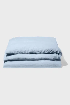 Outlet Washed linen duvet cover - sky blue Duvet Covers
