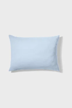 Outlet Washed linen pillowcase - sky blue Pillow Cases