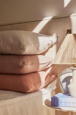 New Washed linen pillowcase - antique rose Pillow Cases