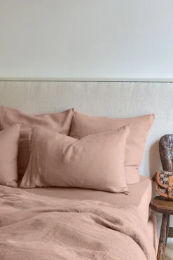 New Washed linen pillowcase - antique rose Pillow Cases