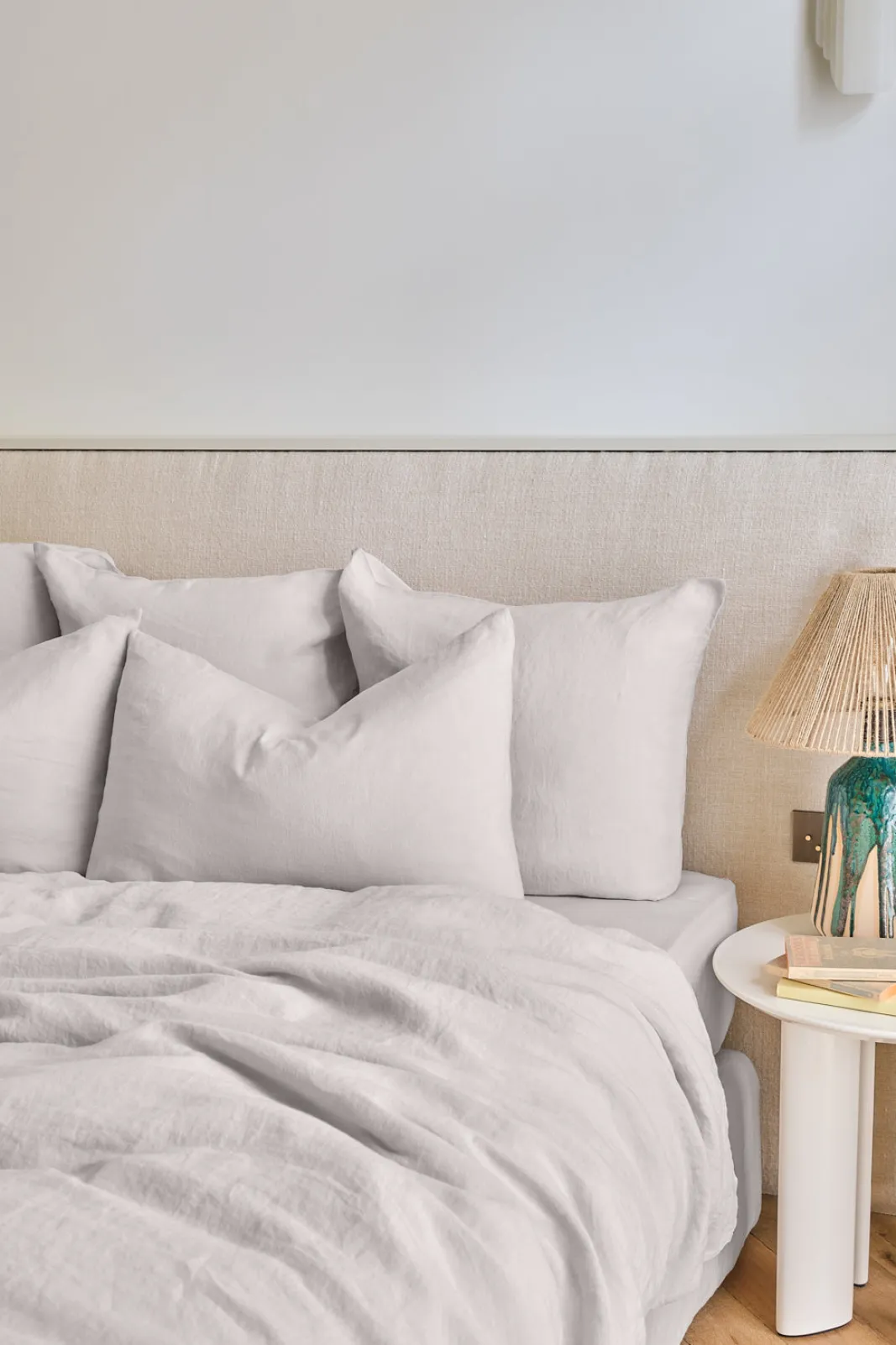 Outlet Washed linen pillowcase - pearl grey Pillow Cases