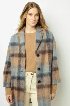 Clearance Wide check coat - LEONILLE Coats