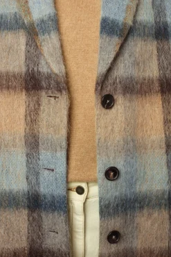 Clearance Wide check coat - LEONILLE Coats