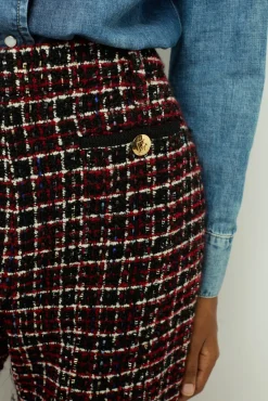 Hot Wide-leg tweed pants -NARIME Trousers|Suits & Outfits