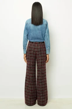 Hot Wide-leg tweed pants -NARIME Trousers|Suits & Outfits