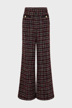 Hot Wide-leg tweed pants -NARIME Trousers|Suits & Outfits