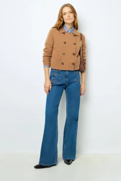 Fashion Wool and cashmere double-breasted cardigan - JIHANNE Knitwear