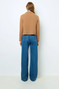 Fashion Wool and cashmere double-breasted cardigan - JIHANNE Knitwear