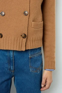 Fashion Wool and cashmere double-breasted cardigan - JIHANNE Knitwear