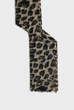 Discount Wool and cashmere leopard scarf - DANY Scarves