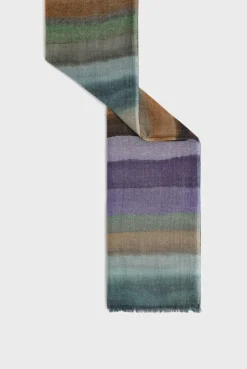 Sale Wool and silk striped scarf - DOA Scarves