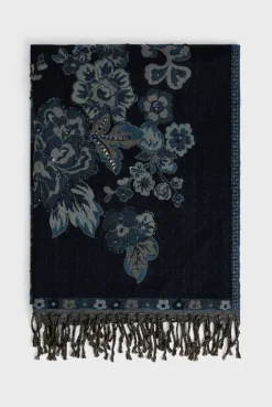 Best Wool scarf"])self.__next_f.push([1," with large flower print - DORINE Scarves