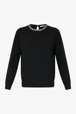Online Wool sweater with jewel - JOCELYNE Knitwear