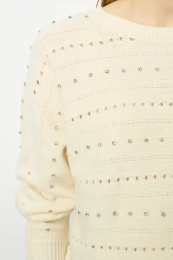 Sale Wool sweater with rhinestone - JULIAN