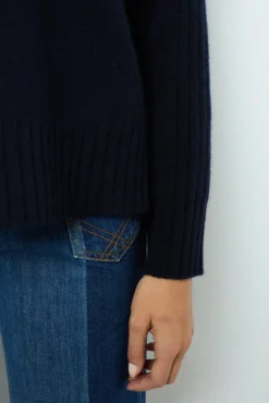 Sale Wool sweater with stand up collar - JAINA Knitwear