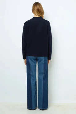 Sale Wool sweater with stand up collar - JAINA Knitwear