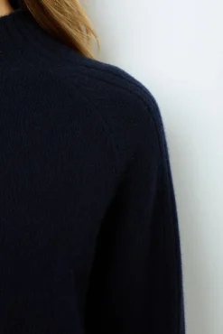 Sale Wool sweater with stand up collar - JAINA Knitwear